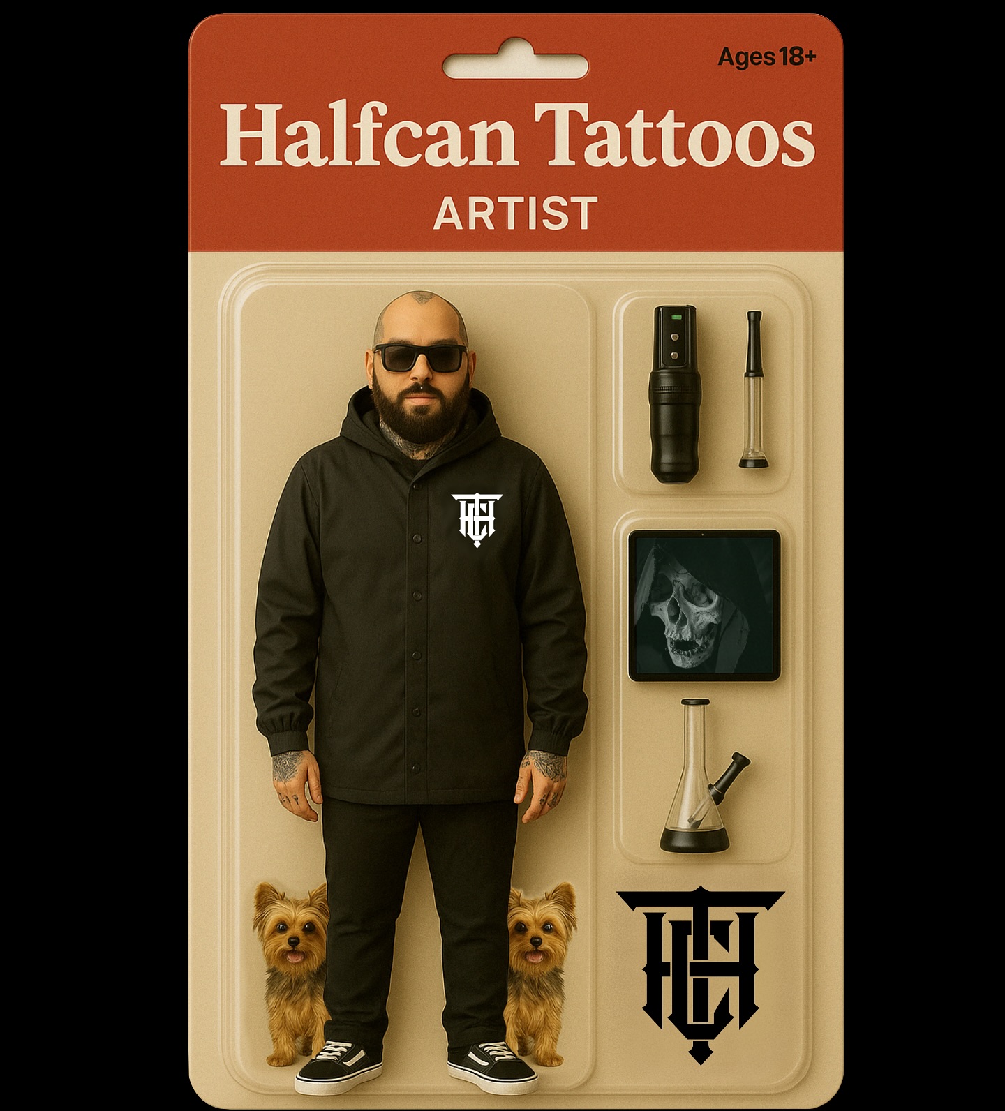 Nick Campbell — Halfcan Tattoos action figure